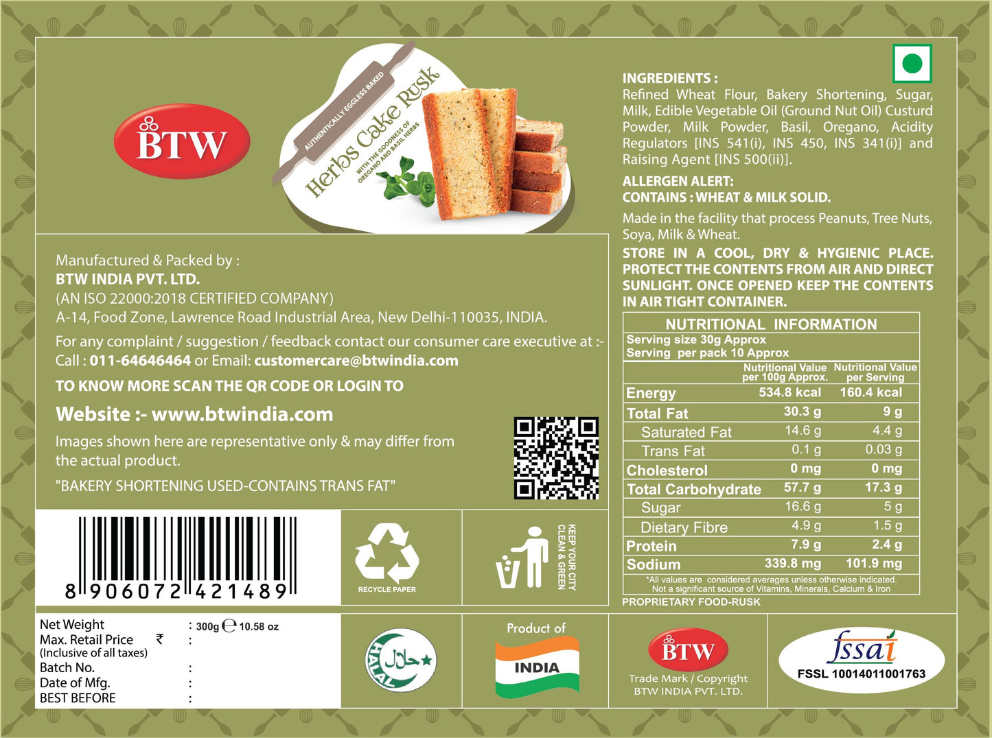 Herb Cake Rusk