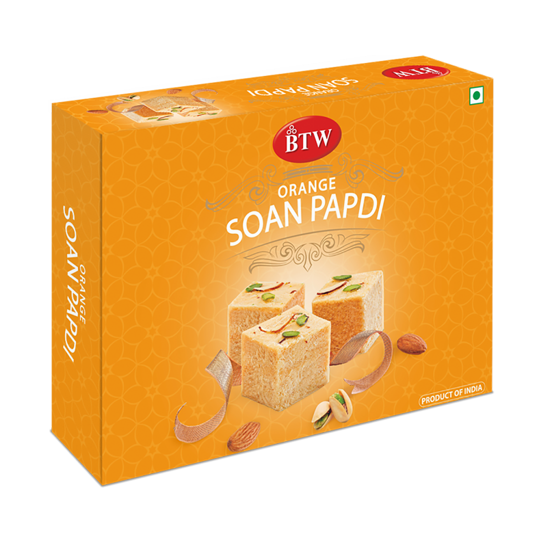 Orange Soan Papdi
