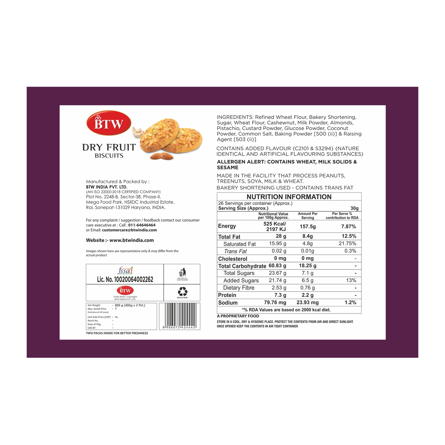 Dry Fruit Biscuits