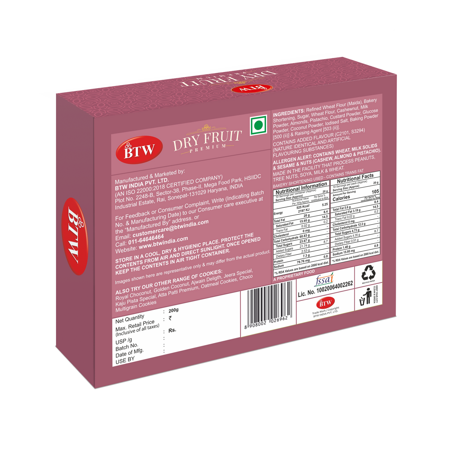 Biscuit Dry Fruit Premium (Millet)