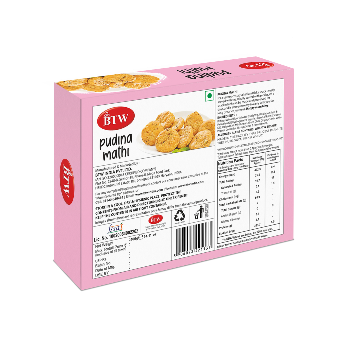 Pudina Mathi (Millet) 400gm