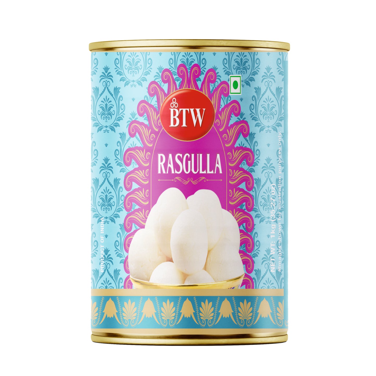 Rasgulla 1 kg Tin Pack
