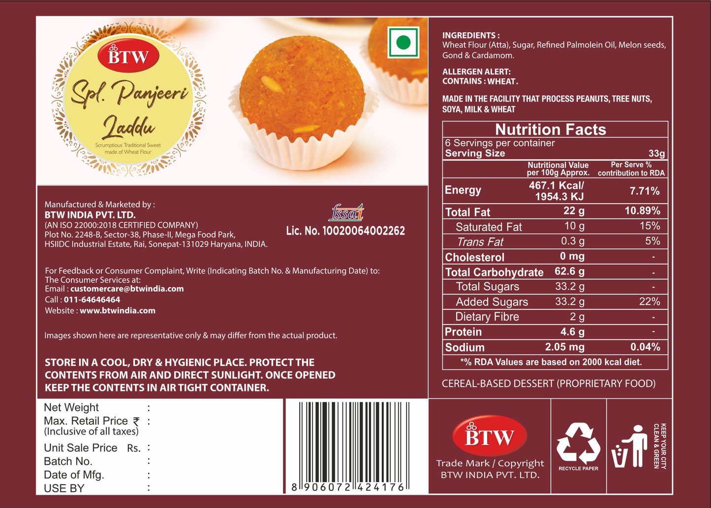 Spl. Panjeeri laddu (Millet)