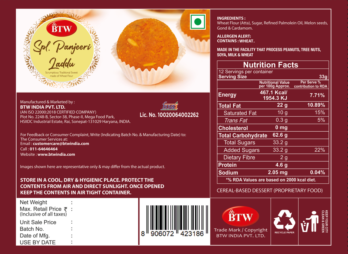 Spl. Panjeeri laddu (Millet)