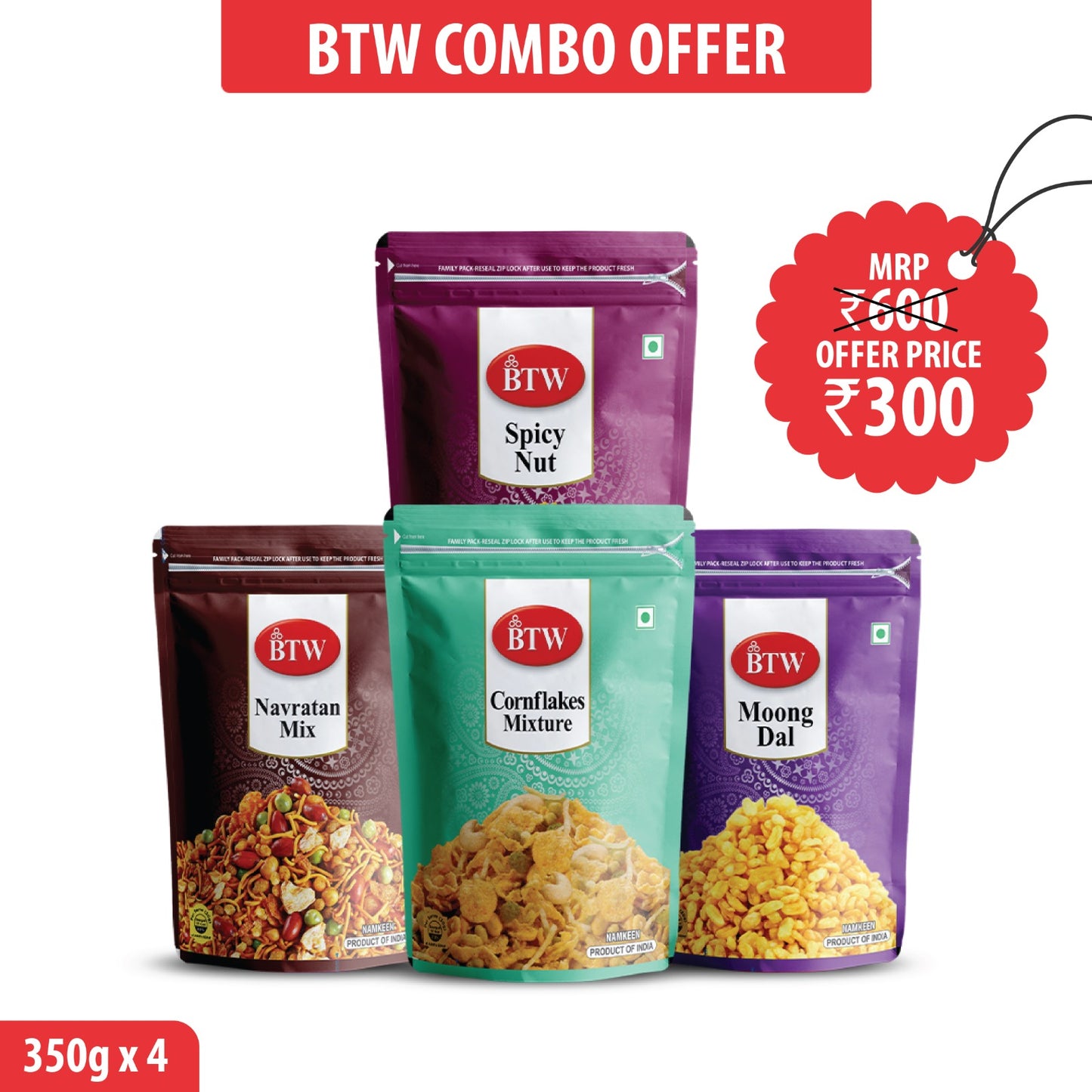 Assorted Namkeen (Pack of  4)